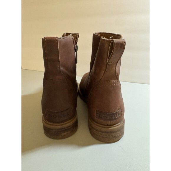SOREL Emelie Womens 8.5 Cattail Brown Chelsea Boots Bootie  Sorel Emelie III Womens Chelsea Boots Sz 8 Brown Waterproof Pull-On Ankle Boots